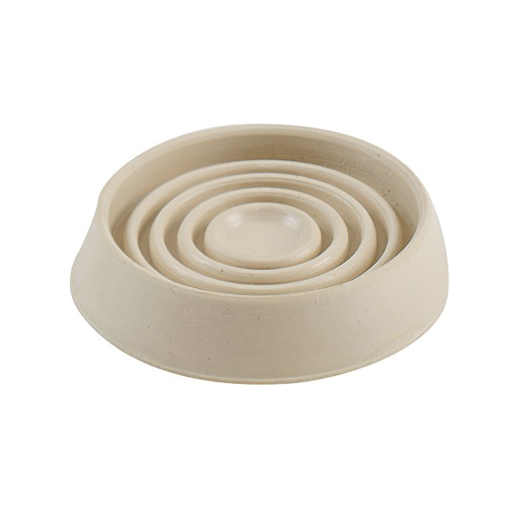 3/4-inch, White Round Rubber Caster Cups
