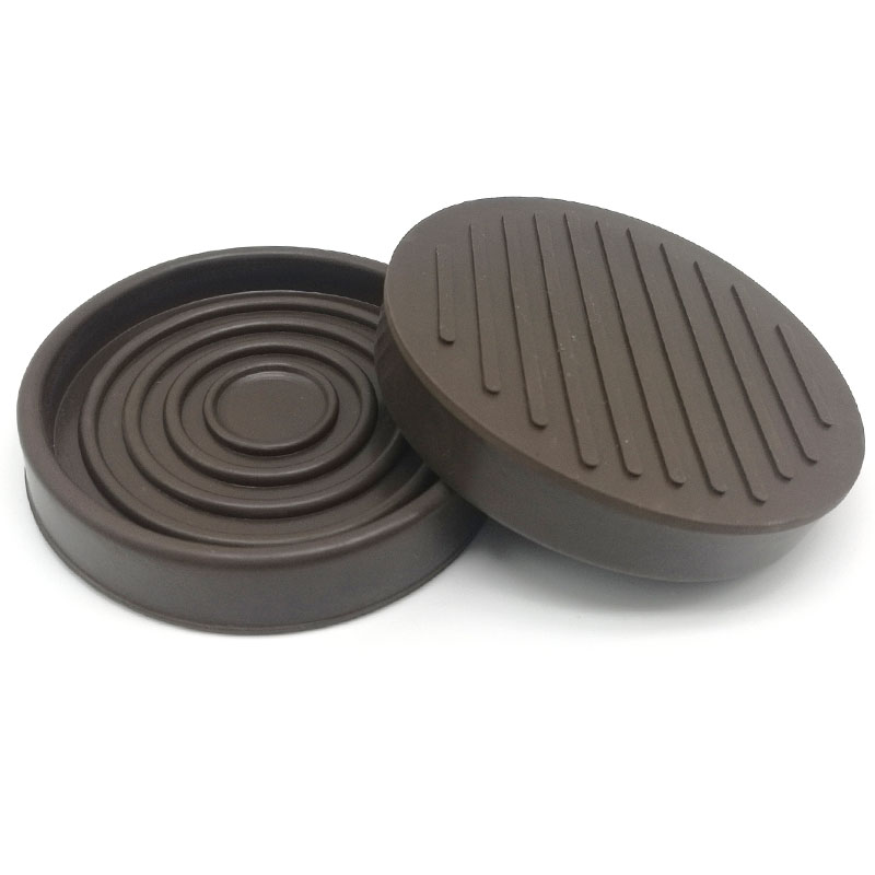 3-inch Round Brown Rubber Furniture Cups