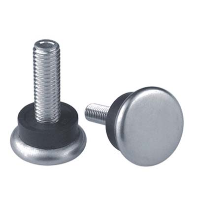 Glossy PVC screw adjustment feet for Cabinets and sofas