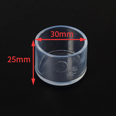 30mm Rubber Folding Metal Chair Leg Cap Replacement Round Clear
