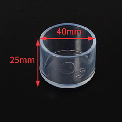 40mm Chair Leg Tips Caps Round Clear Anti Slip Rubber Furniture Table Feet Cover