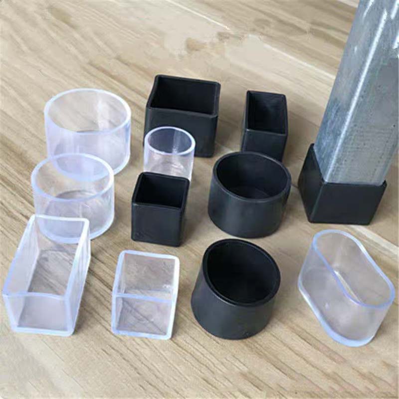 20X20mm Square Clear Chair Tips Rubber Leg Tips