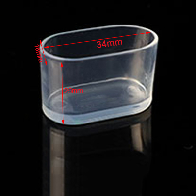 16X34MM Furniture Table Feet Clear Silicone Covers for Oval Furniture Table Feet Covers Prevents Scratches and Noise