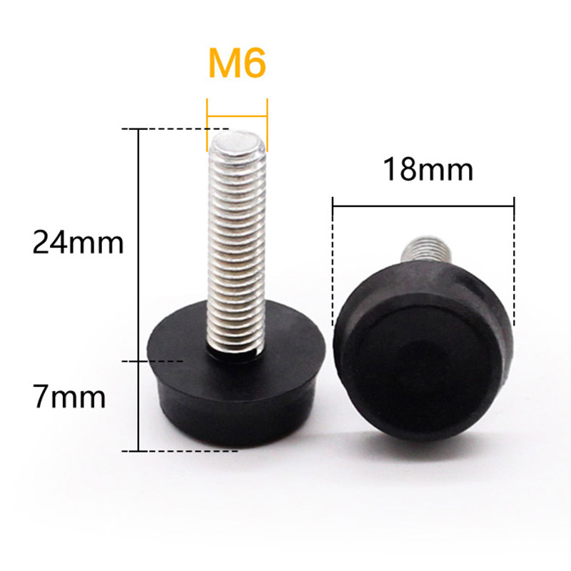 M6X18X25mm Adjustable feet pad speaker feet, Feet screw foot pad adjustment feet